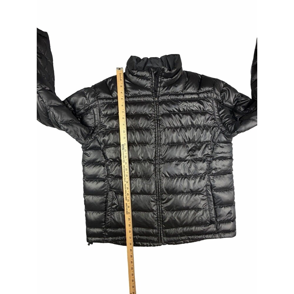 Spyder Jacket Mens XL Black Puffer Full Zip Lightweight Insulated Down Outdoor - Picture 8 of 11